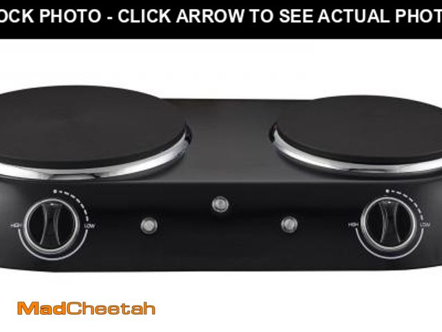 Lot 74-12423012 - Double Burner 1800 W, Black Electric Cooktop, 1 Each, Assembled Product - USED
