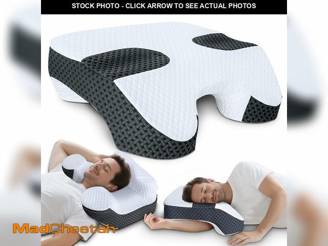 Lot 74-14301835 - SAHEYER Side Sleeper Pillow with Arm Holes, 2 in 1 Shoulder Relief System for Rotator Cuff Pain, Mem...