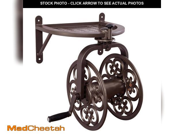 Lot 74-14246021 - LIBERTY GARDEN 125 ft. Bronze Steel Rotating Wall Mounted Garden Hose Reel - UNUSED