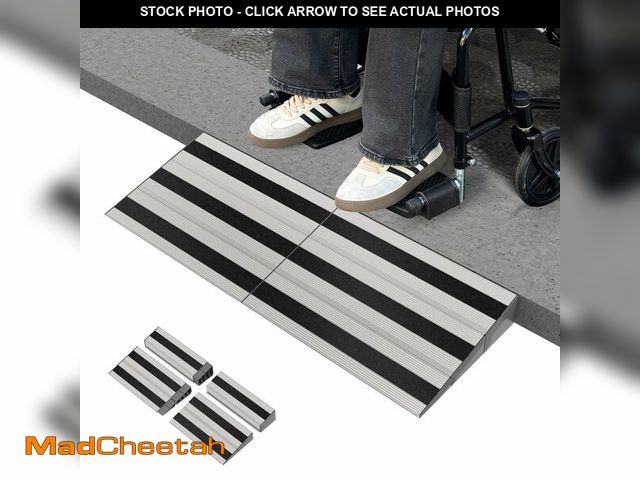 Lot 74-14211938 - Nuvium 3" Rise Modular Threshold Ramp for Doorways, Stable Wheelchair Ramp for Home Steps, Aluminum ...