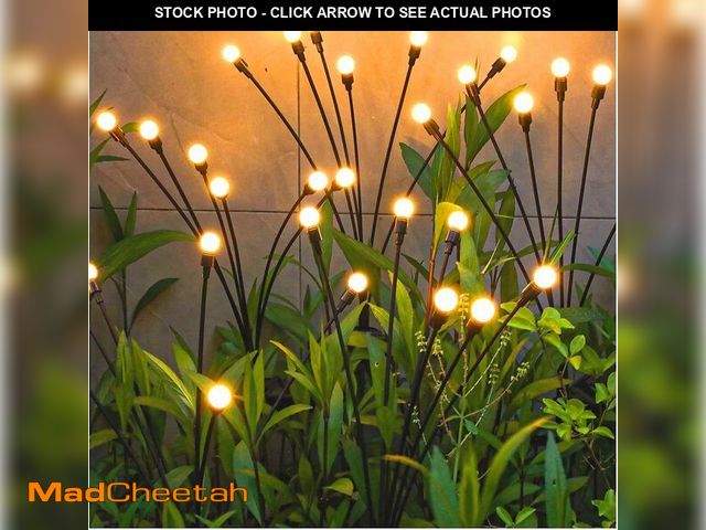 Lot 74-14385940 - TONULAX Solar Garden Lights - 6 Pack 48 LED Upgraded Solar Swaying Light, Sway by Wind, Outdoor Ligh...