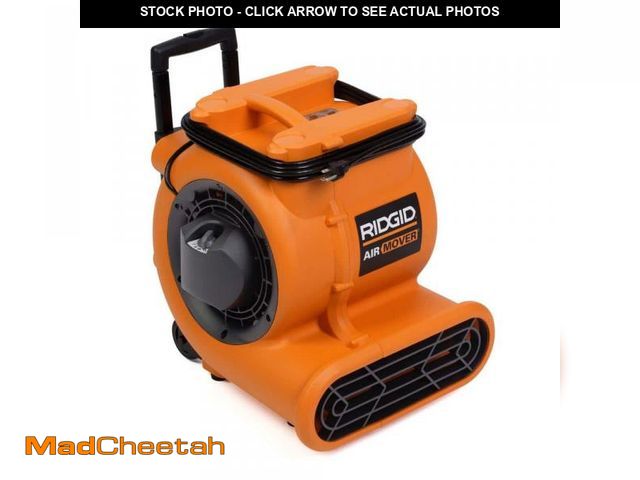 Lot 74-12364570 - RIDGID 1625 CFM 3-Speed, Portable AM2560 Air Mover Blower Fan with Collapsible Handle, Rear Wheels, ...