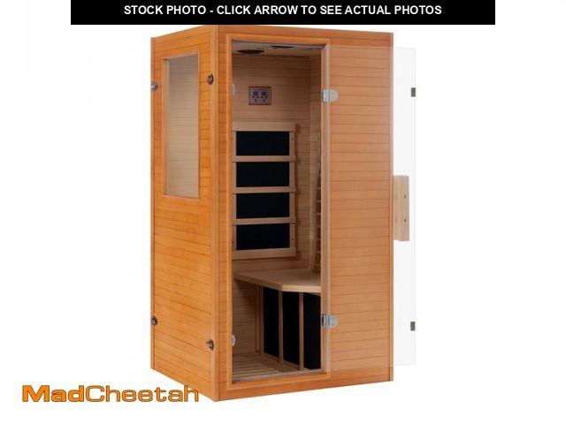 Lot 74-12160893 - Real Relax Far Infrared Sauna, Home Indoor Sauna Room Canadian Hemlock Wooden Dry Saunas 950W 120V w...
