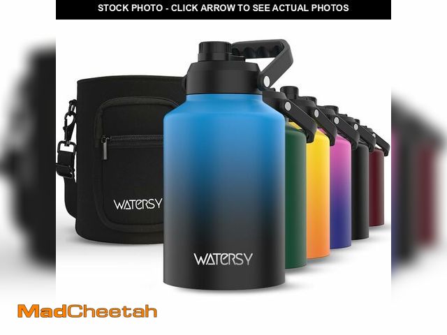 Lot 74-14433623 - WATERSY 1 Gallon Water Bottle Insulated(Cold for 48 Hrs),BPA Free&amp;Leak Proof,128oz Stainless Ste...