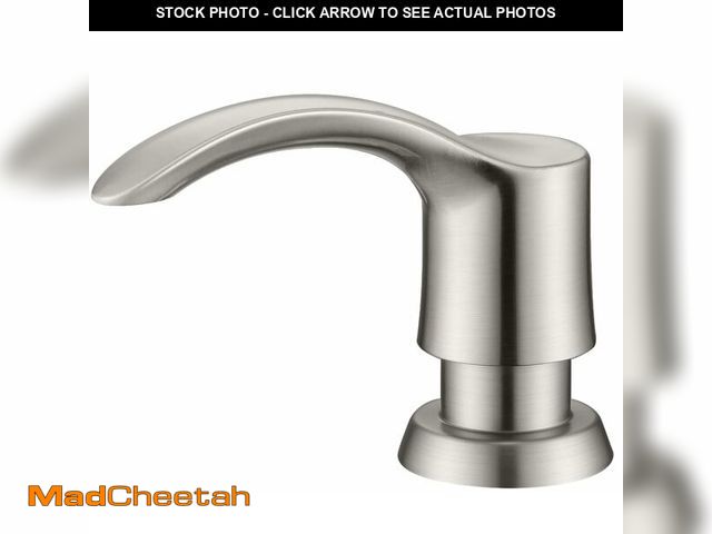 Lot 74-14048052 - GAGALIFE Kitchen Sink Soap Dispenser with 17 Ounce Large Bottle (Brushed Nickel), Built in Sink Soap...