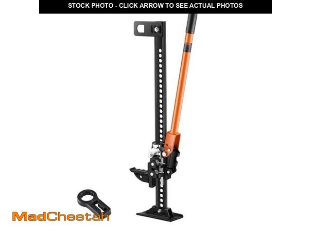 Lot 74-14290843 - Heavy-Duty Steel High Lift Utility Jack with Adjustable Height, Safe Non-Slip Handle for Tractor, Tr...