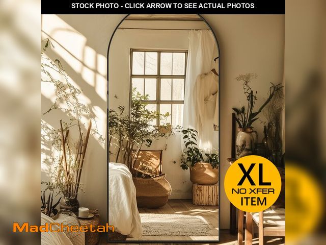 Lot 74-13647269 - Homsion Full Length Mirror, 76"x34" Oversized Arched Mirror Large Standing Mirrors, Tall Mirrors Bod...