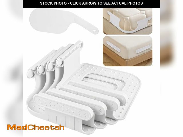 Lot 74-14059261 - Fengruity Bed Sheet Holder with Lock Strips &amp; Tucker Tool, 5 Pack Adjustable Bed Sheet Fasteners...