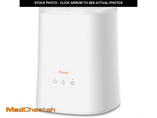Lot 74-14067955 - Crane Top Fill Ultrasonic Cool Mist Humidifier for Bedroom and Large Rooms, 1.2 Gallon Essential Oil...