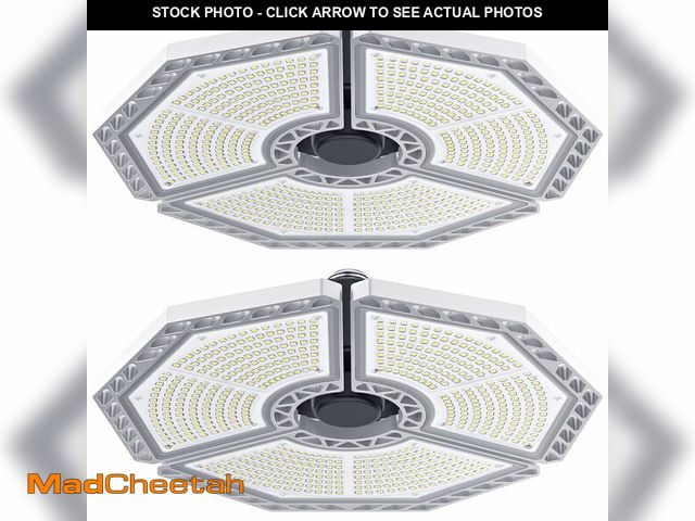 Lot 74-14269003 - KERNOWO 2 Pack LED Garage Light, 140W 18500 Lumens Garage Lighting, 6000K Daylight with Deformable T...
