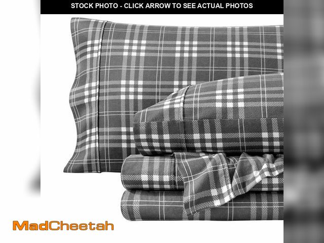 Lot 74-14378297 - Bare Home Flannel Sheet Set Prints, 100% Cotton, Velvety Soft Heavyweight - Double Brushed Flannel f...