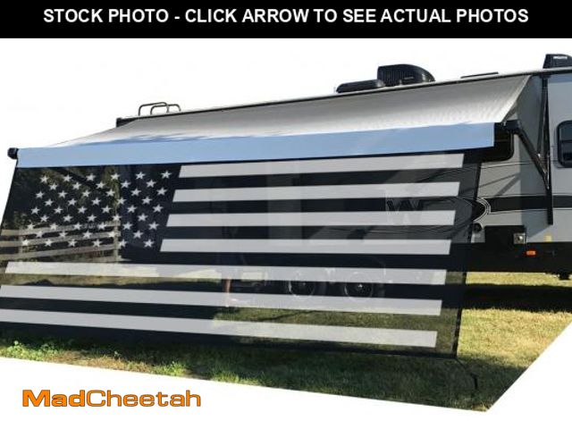 Lot 74-12134043 - Tentproinc RV Awning Sun Shade Screen 8' X 15' 3'' (American Flag) Black Mesh Sunshade Camper Traile...