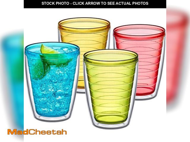Lot 74-14206034 - Amazing Abby - Alaska - 16-Ounce Insulated Tumblers (Set of 4), Double-Wall Drinking Glasses, Mixed-...