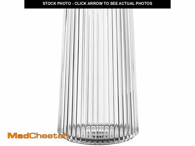 Lot 74-12605216 - MARTAGE Clear Glass Vase for Flower, Flower Vase for Bouquet, Modern Glass Vases, Ribbed Vases for L...