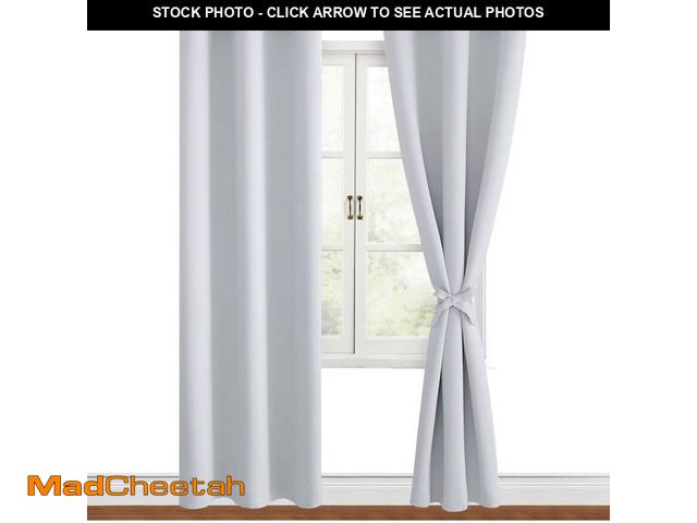 Lot 74-12712777 - Hiasan Blackout Curtains for Bedroom, 38 x 84 Inches Long - Thermal Insulated &amp; Energy Saving Wi...