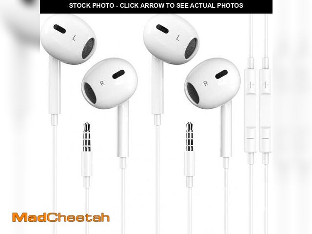 Lot 74-9722682 - Nimizo 2 Pack Earbuds with Connector(Built-in Microphone &amp; Volume Control) Headphones Compatible...
