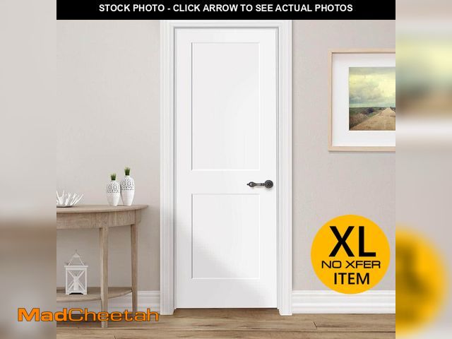 Lot 74-12640713 - Steves &amp; Sons 24 in. x 80 in. 1-Panel Shaker Primed Left-Hand Fiberglass Single Prehung Interior...