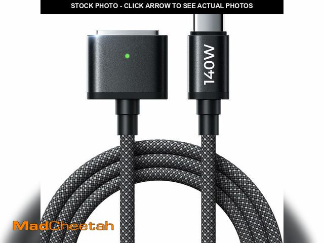 Lot 74-12702985 - LISEN 140W Magnetic Safe 3 Cable for MacBook Air/Pro Charger Cord (6.6FT Black), USB C to Magnetic 3...