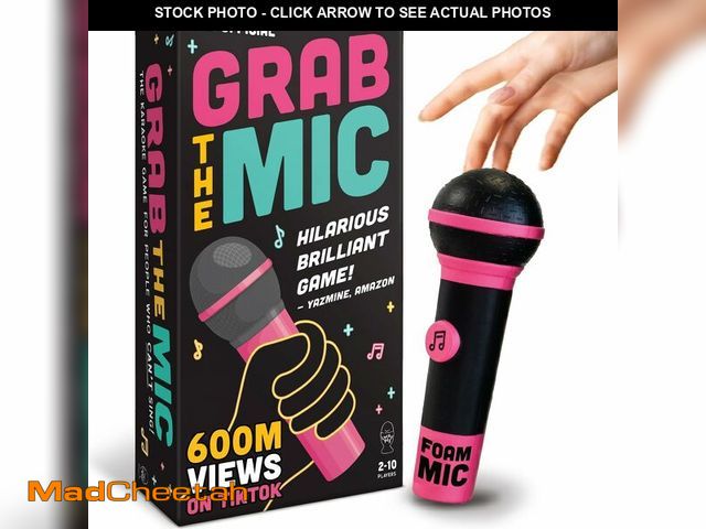 Lot 74-14149959 - Lucky Egg Official Grab The Mic Ã¢â¬â Family Karaoke Board Game w/Foam Mic, 8+ Ages, 2-10 Players...