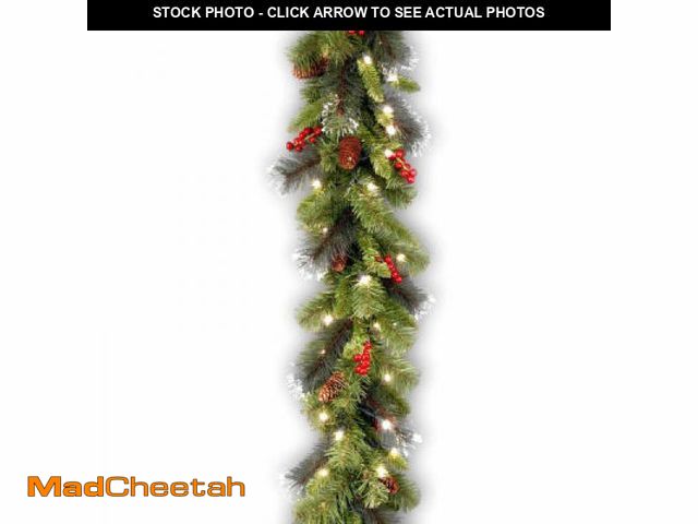 Lot 74-12150634 - National Tree Co. Crestwood Spruce Christmas Indoor Outdoor Garland, One Size, Green - UNUSED