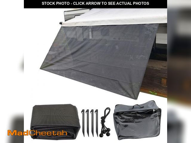 Lot 74-12150612 - labwork 8FT x17FT 3in Rv Awning Sun Screen Rv Front Awning Complete Kit UV Blocking Grid Improves Sh...