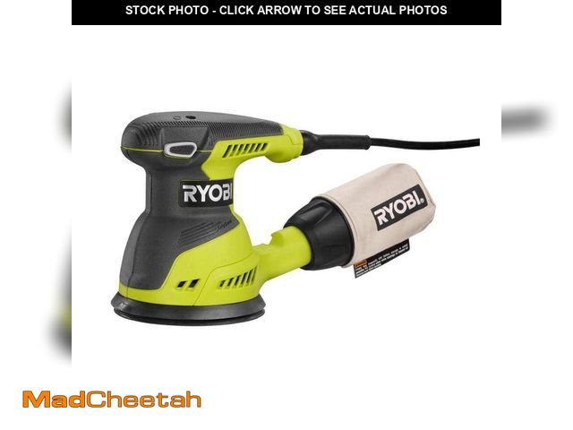 Lot 74-12592801 - *DIRTY/SCRATCHED* RYOBI 2.6 Amp Corded 5 in. Random Orbital Sander *DIRTY/SCRATCHED*  - USED