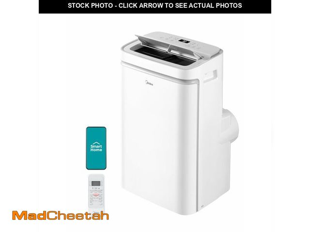Lot 74-12568623 - Midea 12,000 BTU ASHRAE (8,000 BTU SACC) Portable Air Conditioner, Cools up to 350 Sq.Ft., with Dehu...