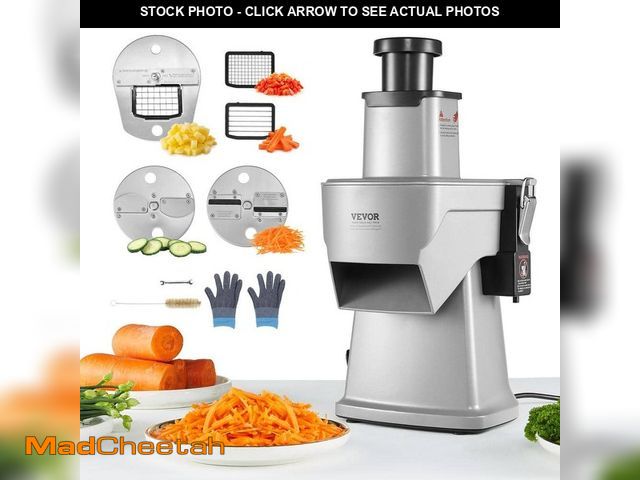 Lot 74-14182691 - *DIRTY* VEVOR Electric Vegetable Slicer 4 in 1 Multifunctional Food Cutter 200Watt Vegetable Chopper...