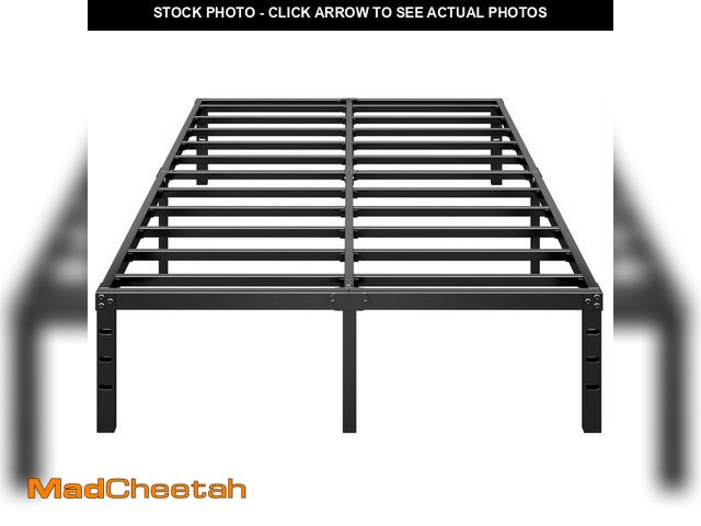 Lot 74-12568732 - HLIPHA Metal Platform Bed Frame 14 Inch Tall,No Box Spring Needed,King Size Bed with Heavy Duty Stro...