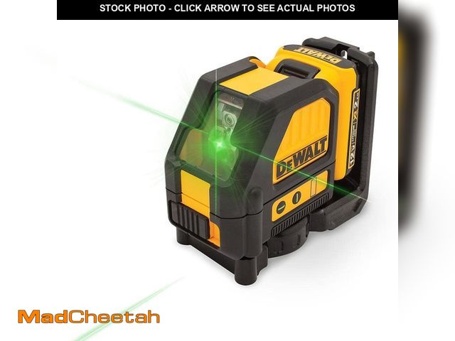 Lot 74-12557839 - DEWALT 12V MAX Lithium-Ion 165 ft. Green Self-Leveling Cross-Line Laser Level with 2.0Ah Battery, Ch...