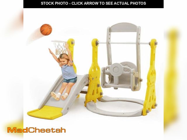Lot 74-13815363 - Ealing 4 in 1 Slide and Swing Set for Toddler Age 1â2 Indoor Outdoor Baby Swing Toys Playset with ...