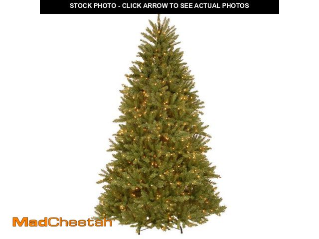 Lot 74-12429555 - National Tree Company Pre-Lit Artificial Full Christmas Tree, Green, Dunhill Fir, White Lights, Incl...