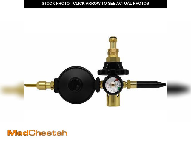 Lot 74-13566505 - AWLOLWA High Flow Helium Tank Regulator With Pressure Gauge (0-3000 PSI) and CGA-580 Helium Tank Val...