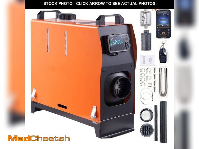 Lot 74-13002560 - VEVOR Diesel Air Heater All-in-one 27,296 BTU 12V Diesel Heater 8,000-Watt with Bluetooth App LCD Ot...