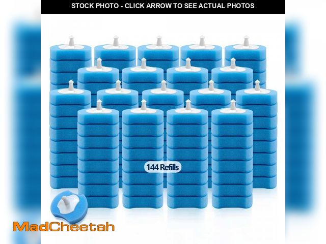 Lot 74-12302182 - 144 Toilet Brush Refills, Upgraded Wand Refill for Bathroom Cleaning, Disposable Toilet Brush Heads ...