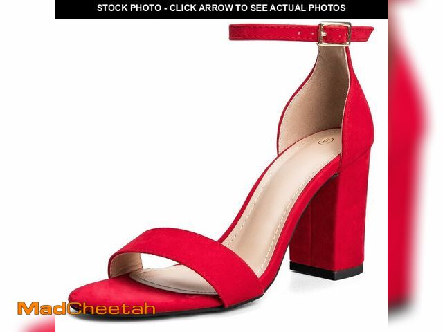 Lot 74-13989361 - COASIS Women's Chunky Block Heels Open Toe Ankle Strap 3.5 Inch Heeled Sandals - UNUSED