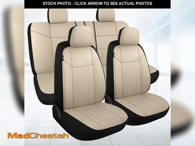 Lot 74-12122637 - VarCozy Faux Leather Car Seat Covers Full Set, Front Seat Covers and Split Rear Bench Seat Covers fo...