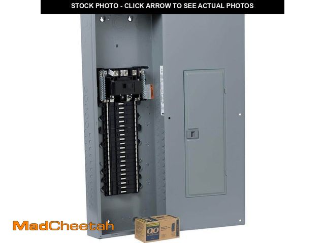 Lot 74-12894434 - Square D QO 200 Amp 42-Space 42-Circuit Indoor Main Breaker Plug-On Neutral Load Center with Cover- ...