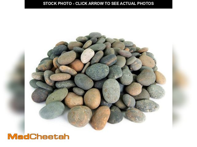 Lot 74-14278154 - Southwest Boulder &amp; Stone .25 cu. ft. 1 in. to 2 in. Mixed Mexican Beach Pebbles Smooth Round Ro...