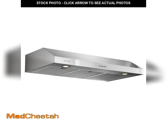 Lot 74-14596261 - VIKIO 30 in. 600 CFM Ducted Under Cabinet Range Hood in Stainless Steel with Mesh Filters and Push B...