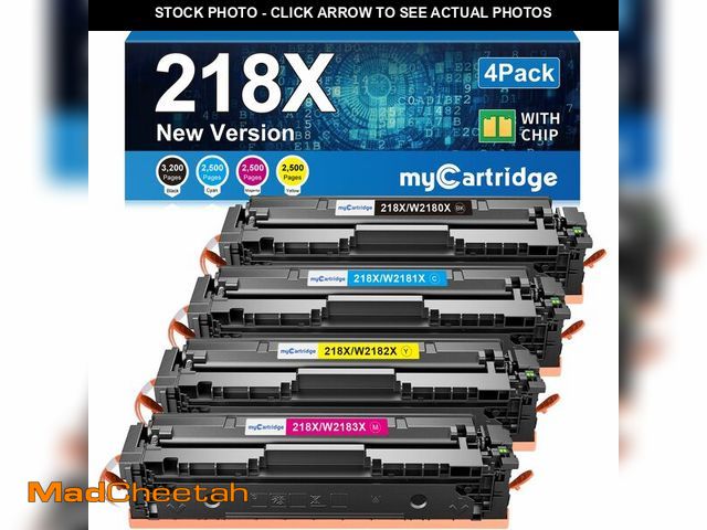 Lot 74-13621042 - 218X Toner Cartridges 4 Pack High Yield (with Chip) Compatible Replacement for HP 218X 218A for Colo...