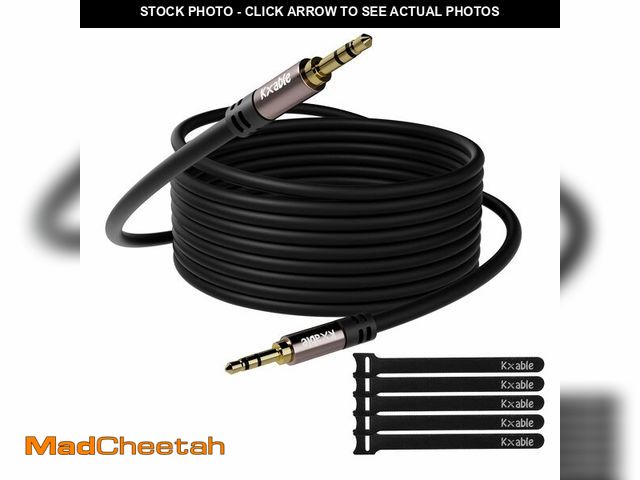 Lot 74-12708463 - 3.5mm Aux Cable 150 Feet, Long Male to Male Auxiliary Audio Cord, Preminun Gold Plated Compatible wi...