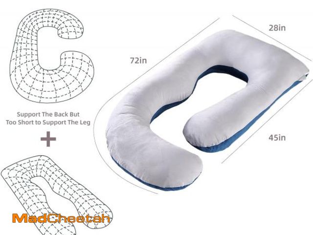Lot 74-12156174 - Full Body Pregnancy Pillows for Sleeping Cooling Pregnancy Pillow,U Shaped Pregnancy Body Pillow,Mat...
