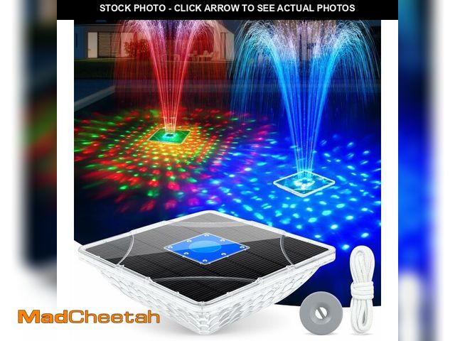 Lot 74-14272493 - Solar Pool Fountain with Light Show,2026 Upgraded Large Solar Pool Water Fountain,Floating Pool Foun...