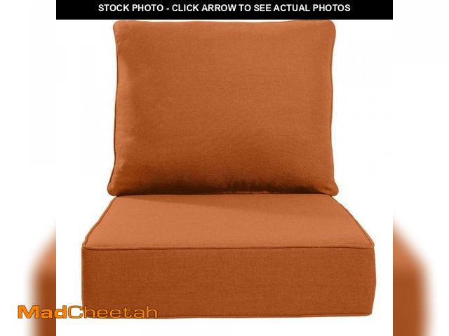 Lot 74-12424832 - Pocassy 24 in. x 24 in. x 6 in. CushionGuard Outdoor Thicken Lounge Chair Deep Seat Replacement Cush...