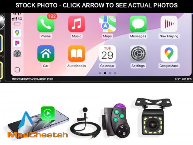 Lot 74-12110636 - 6.9" Single DIN Car Stereo Radio with Wireless Apple CarPlay, Car Bluetooth 5.2, Android Auto,IPS 12...