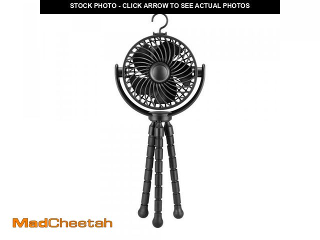Lot 74-12542392 - PRIVATE BRAND UNBRANDED 4 in. Personal Octopus Clip on Fan in Black - UNUSED
