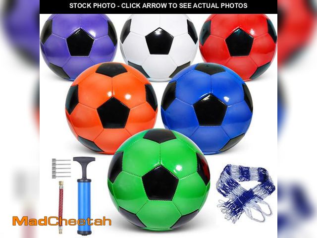 Lot 74-12435082 - DHYLRICHER 6-Pack Christian Charity Donation Soccer Balls with Pump, Official Size 3, Deflated Bulk ...
