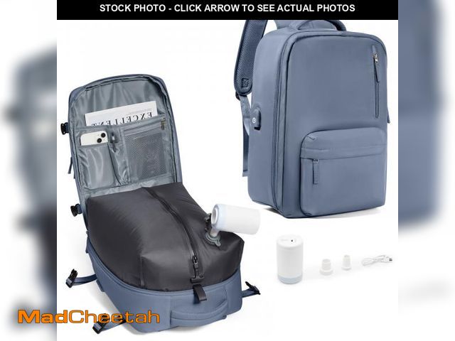 Lot 74-12512461 - Simple Vacpack Backpack for Travel with Air Pump, Airback with Vacuum Seal Compression Travel Backpa...
