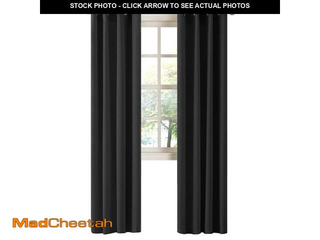 Lot 74-12309037 - LA PALMA Thermal Insulated Blackout Darkening Grommet Living Room Curtains Window Drapes for Bedroom...